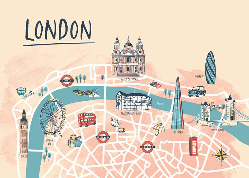 London illustrated map