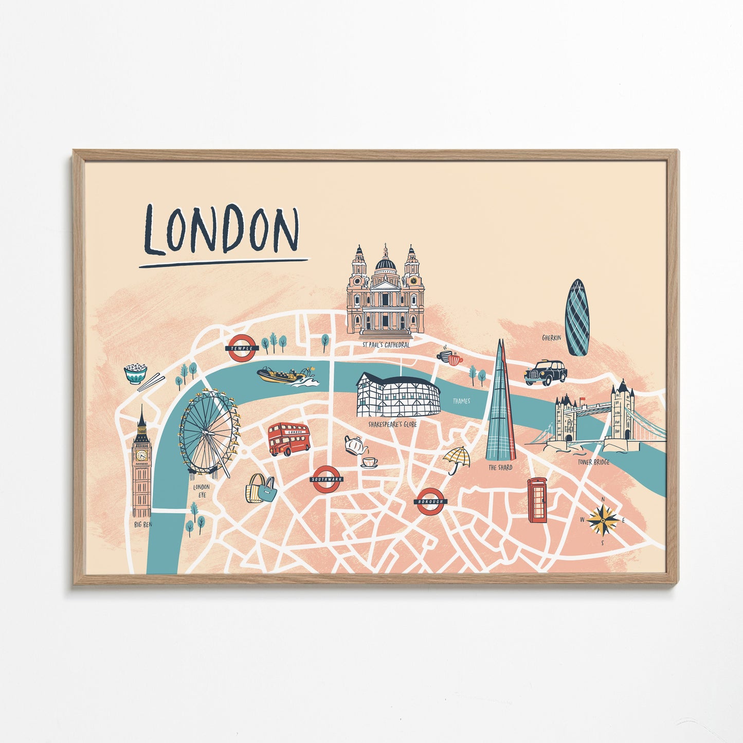 London illustrated map