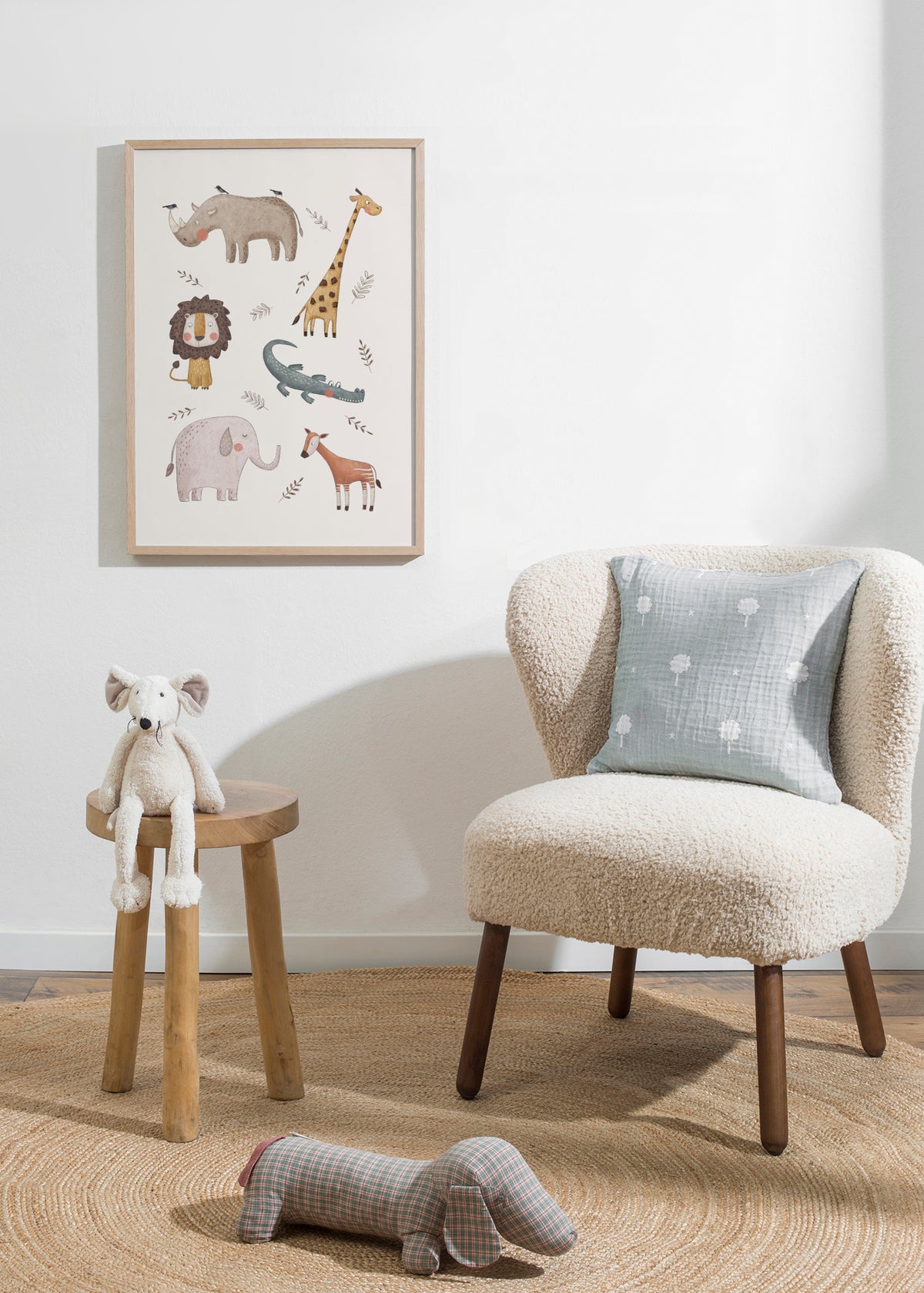 Safari animals - Framed poster in an interior