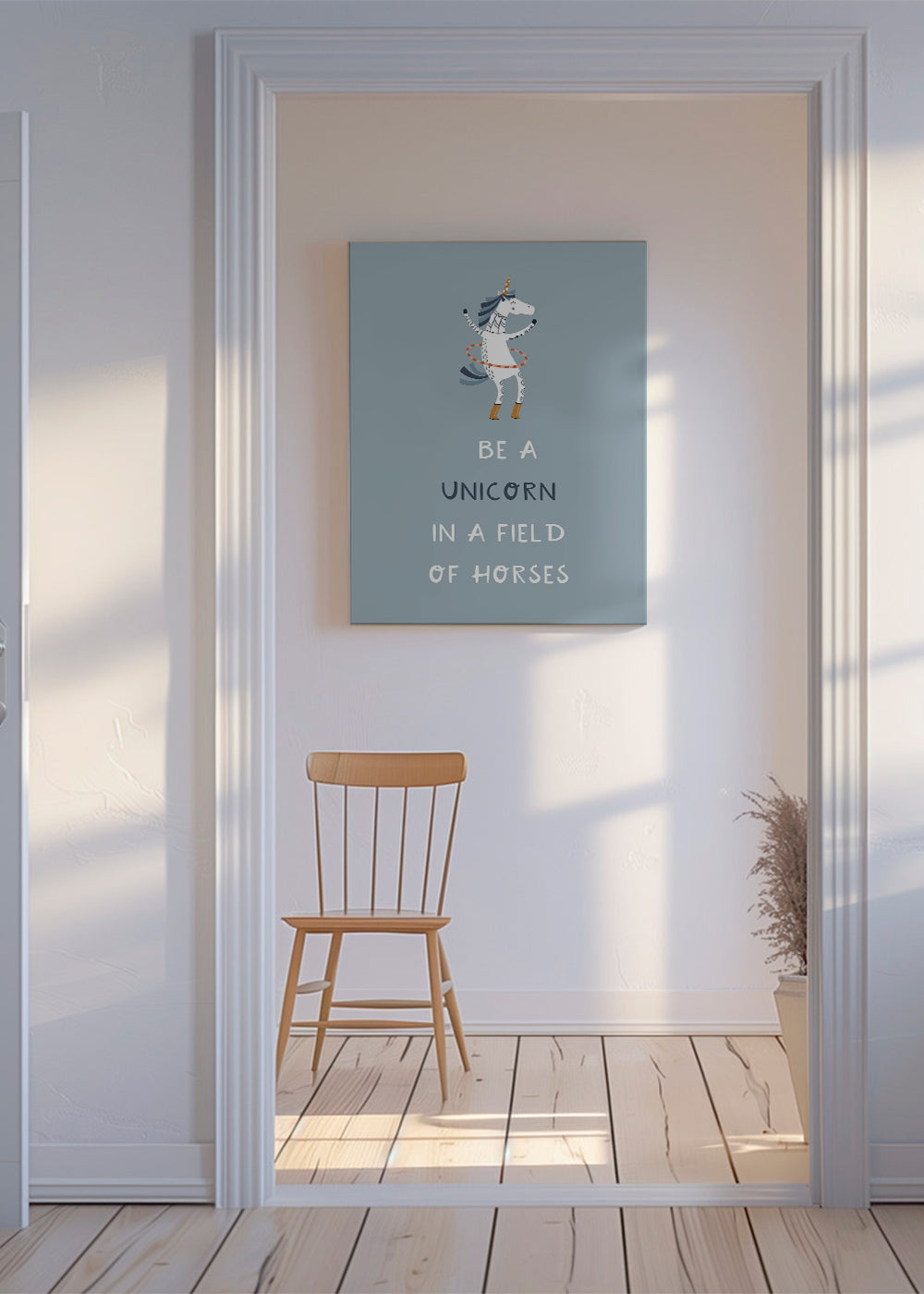 Be a Unicorn in a field of horses Quote blue