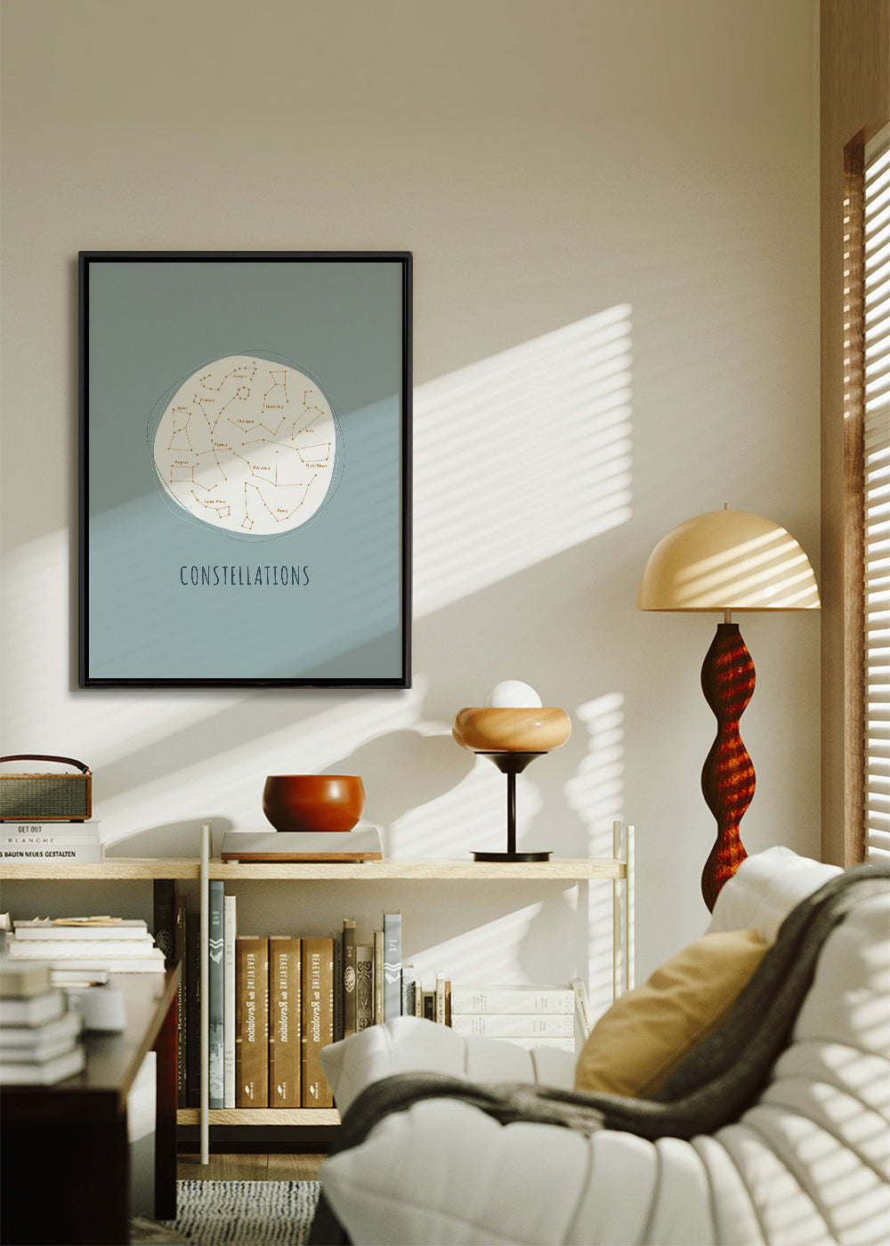 Constelaciones fondo azul