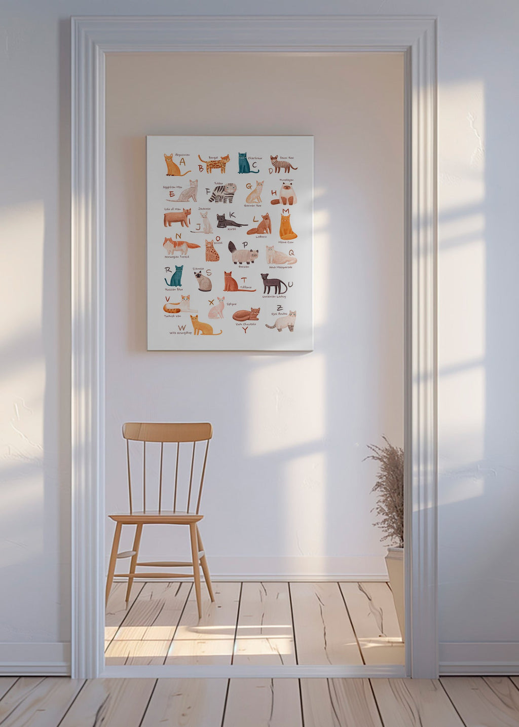 Kinderbild: Katzen-Alphabet Illustration