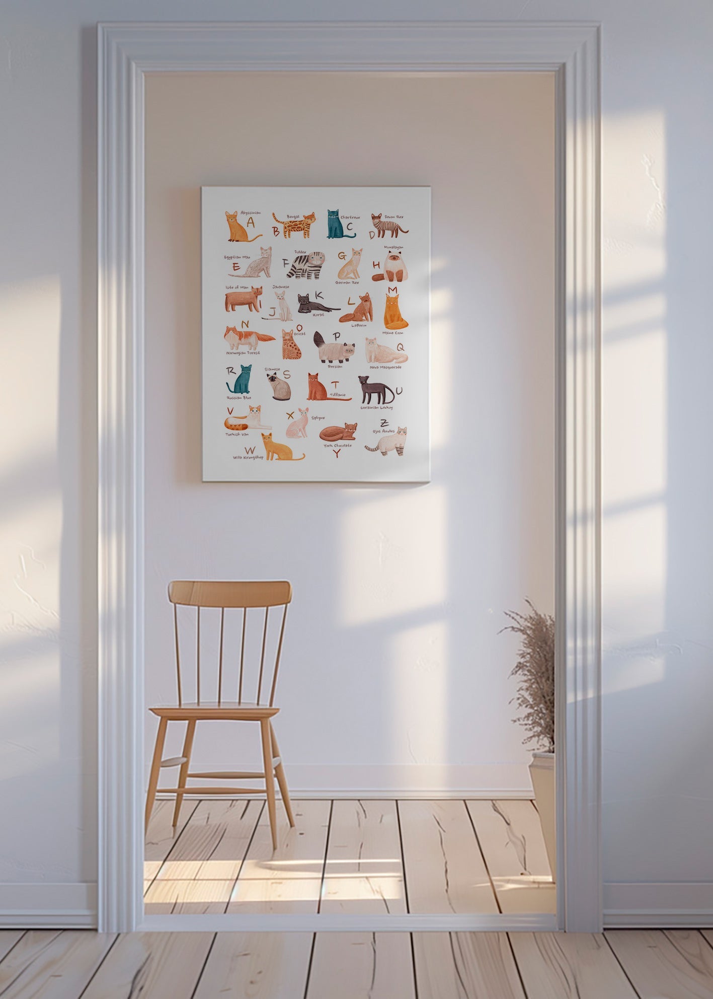 Kinderbild: Katzen-Alphabet Illustration
