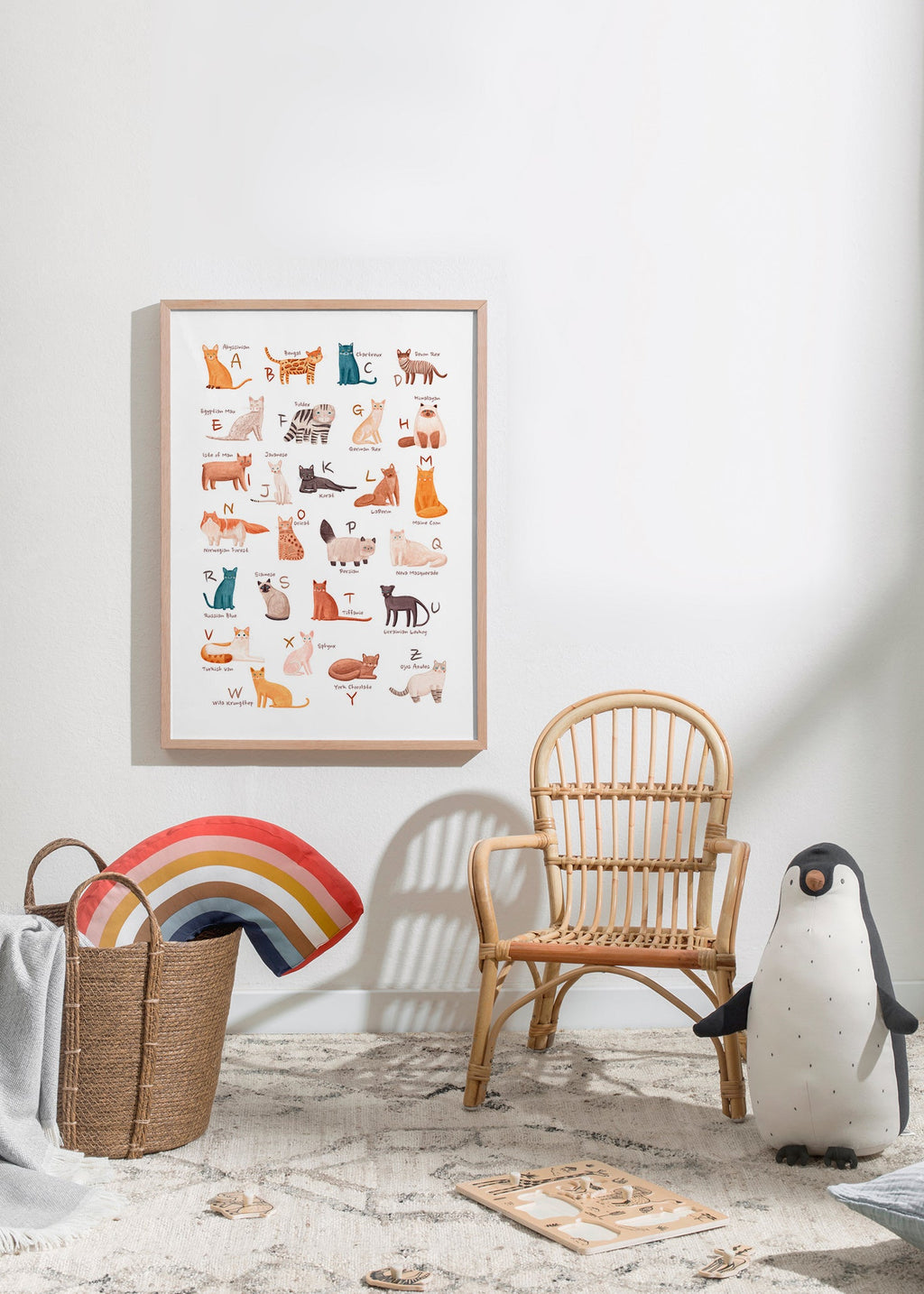 Kinderbild: Katzen-Alphabet Illustration