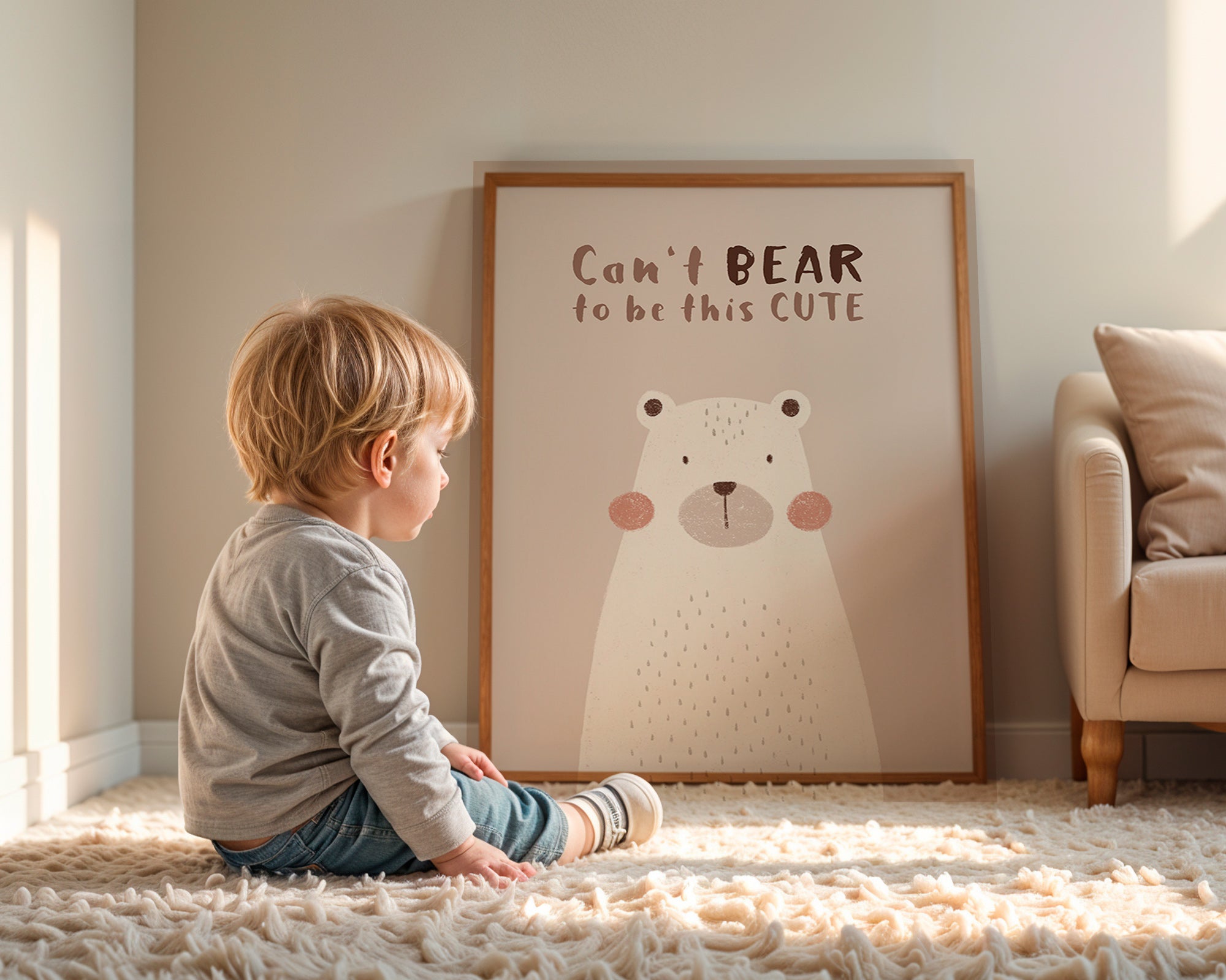 Kinderbild: niedlicher beiger Bär