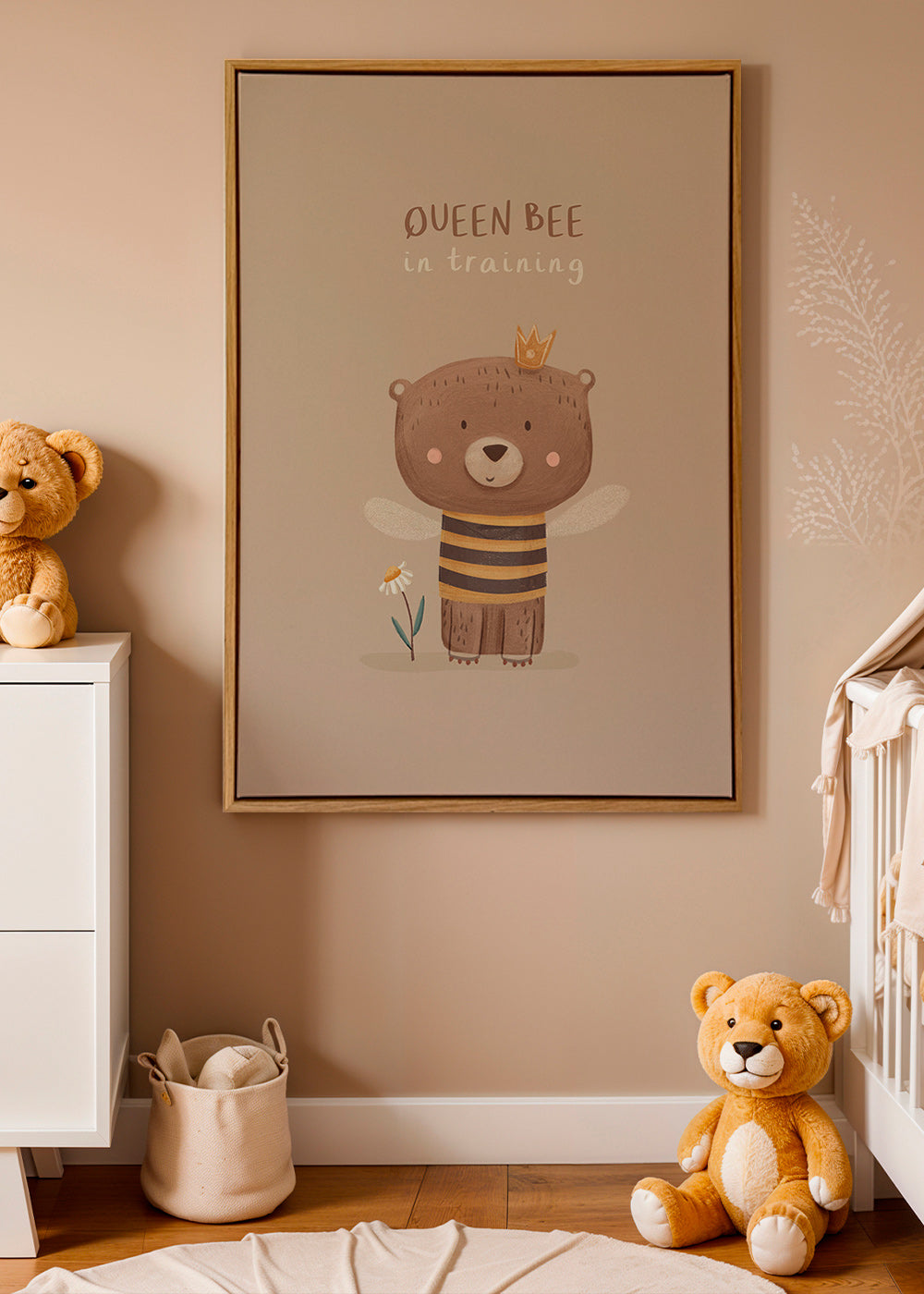 Kinderposter Bär als Bienenkönigin