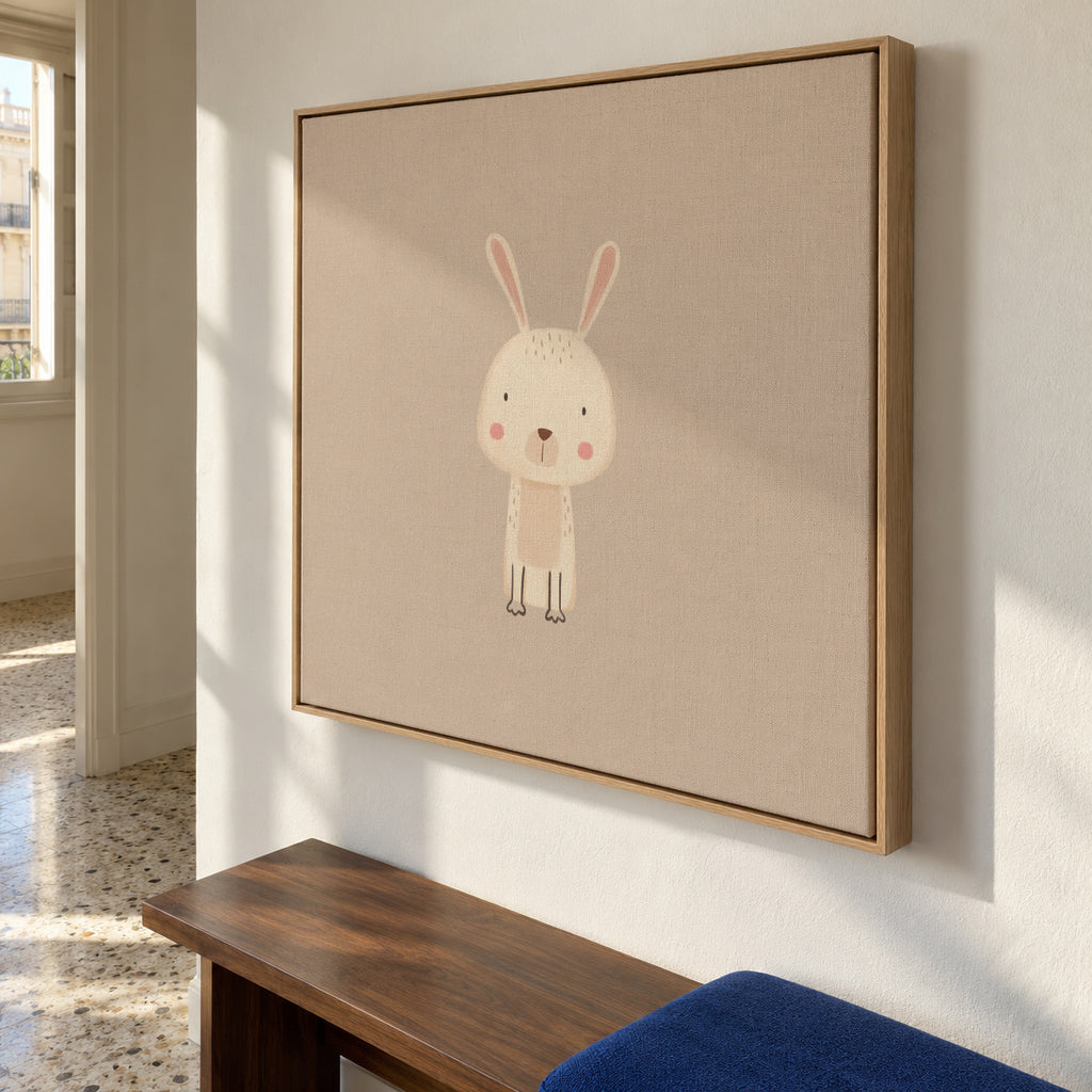 Rabbit - Framed canvas in an interior