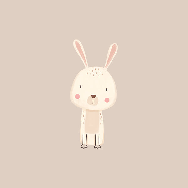 Kinderbild Hase minimaler beiger Hintergrund