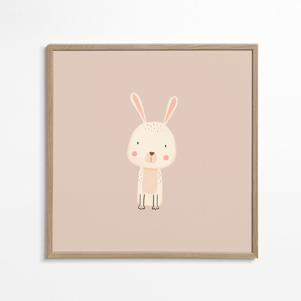 Kinderbild Hase minimaler beiger Hintergrund