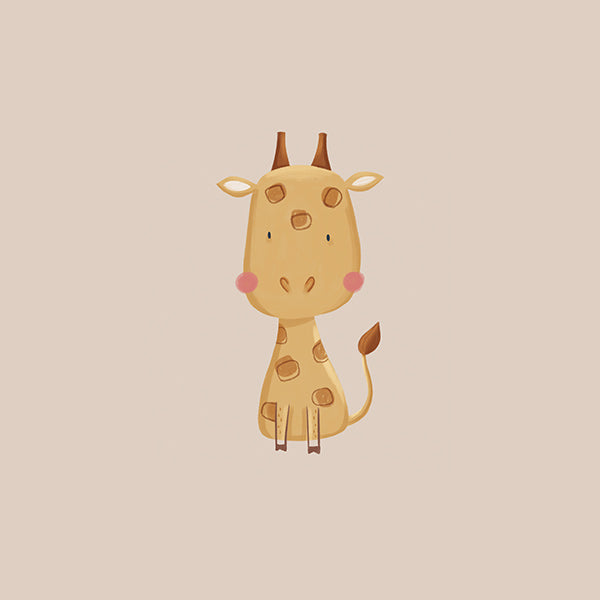 Kinderbild mit minimalistischer Giraffe