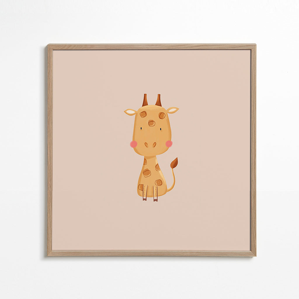 Kinderbild mit minimalistischer Giraffe