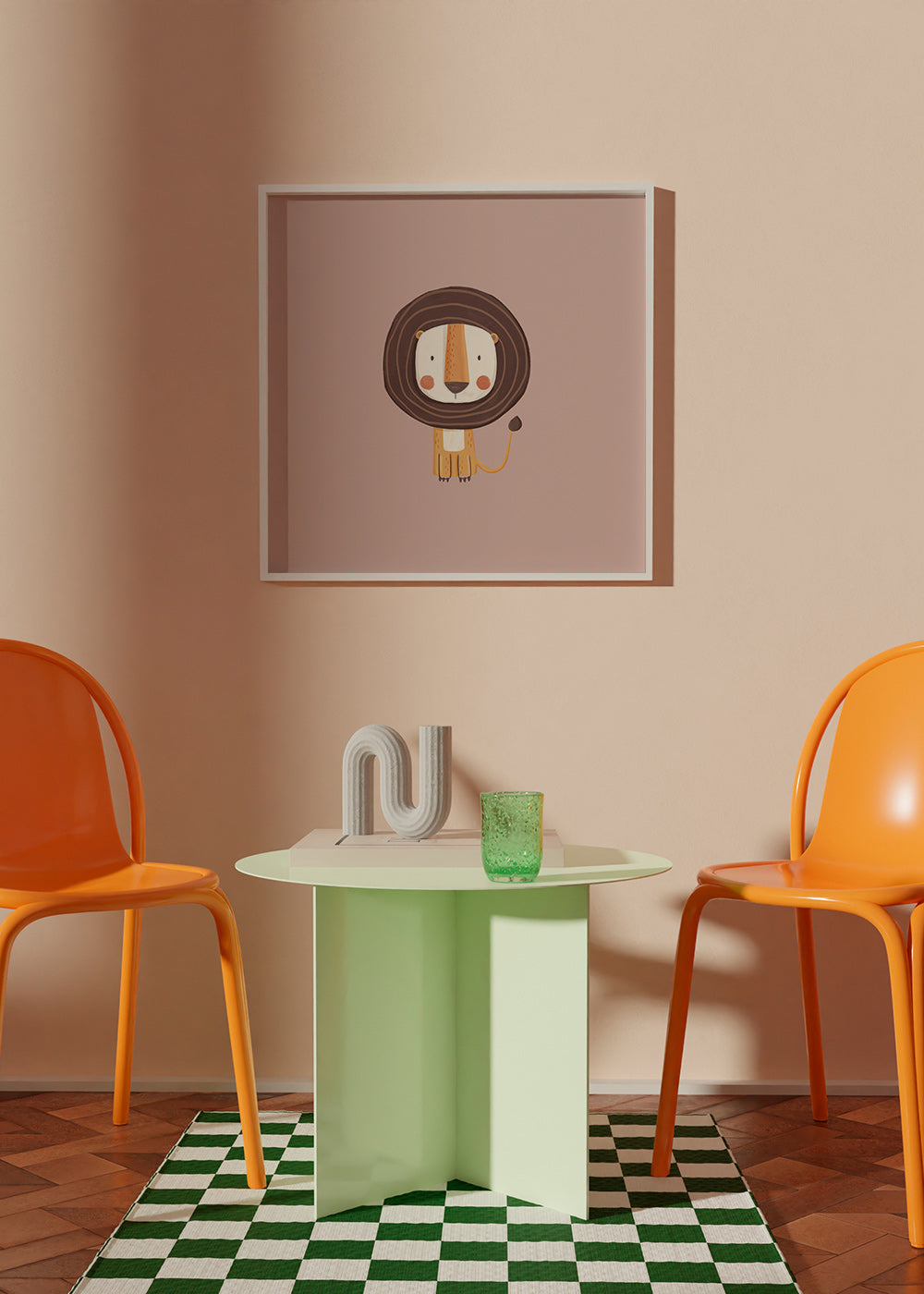 Kinderbild: minimalistischer Löwe