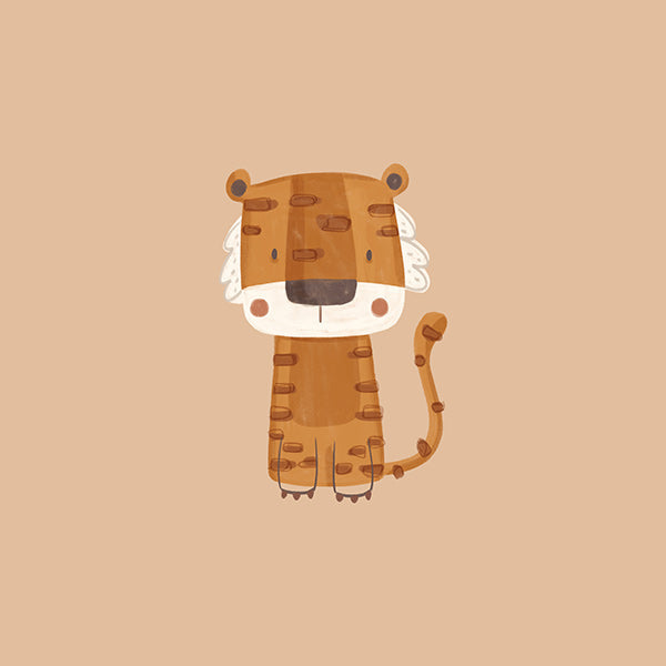 Tiger-Illustration minimalistisch