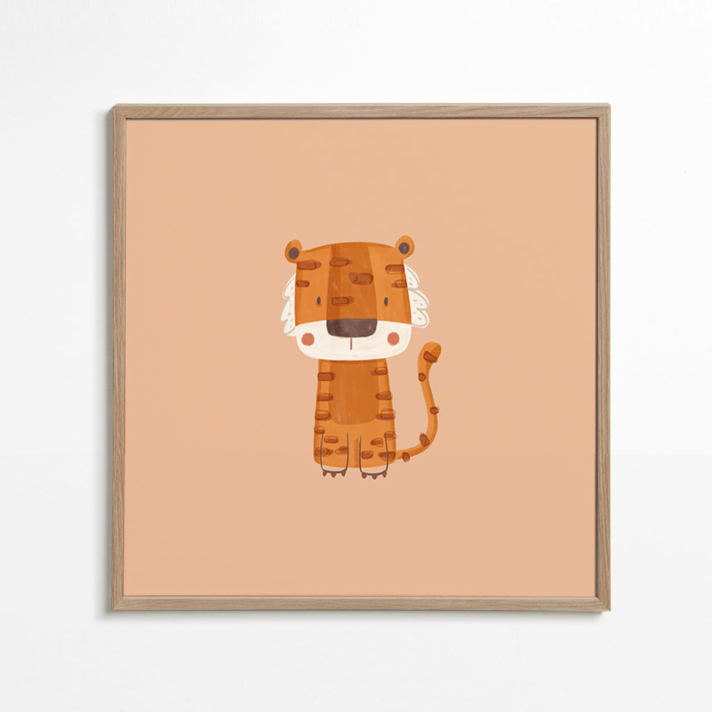 Tiger-Illustration minimalistisch