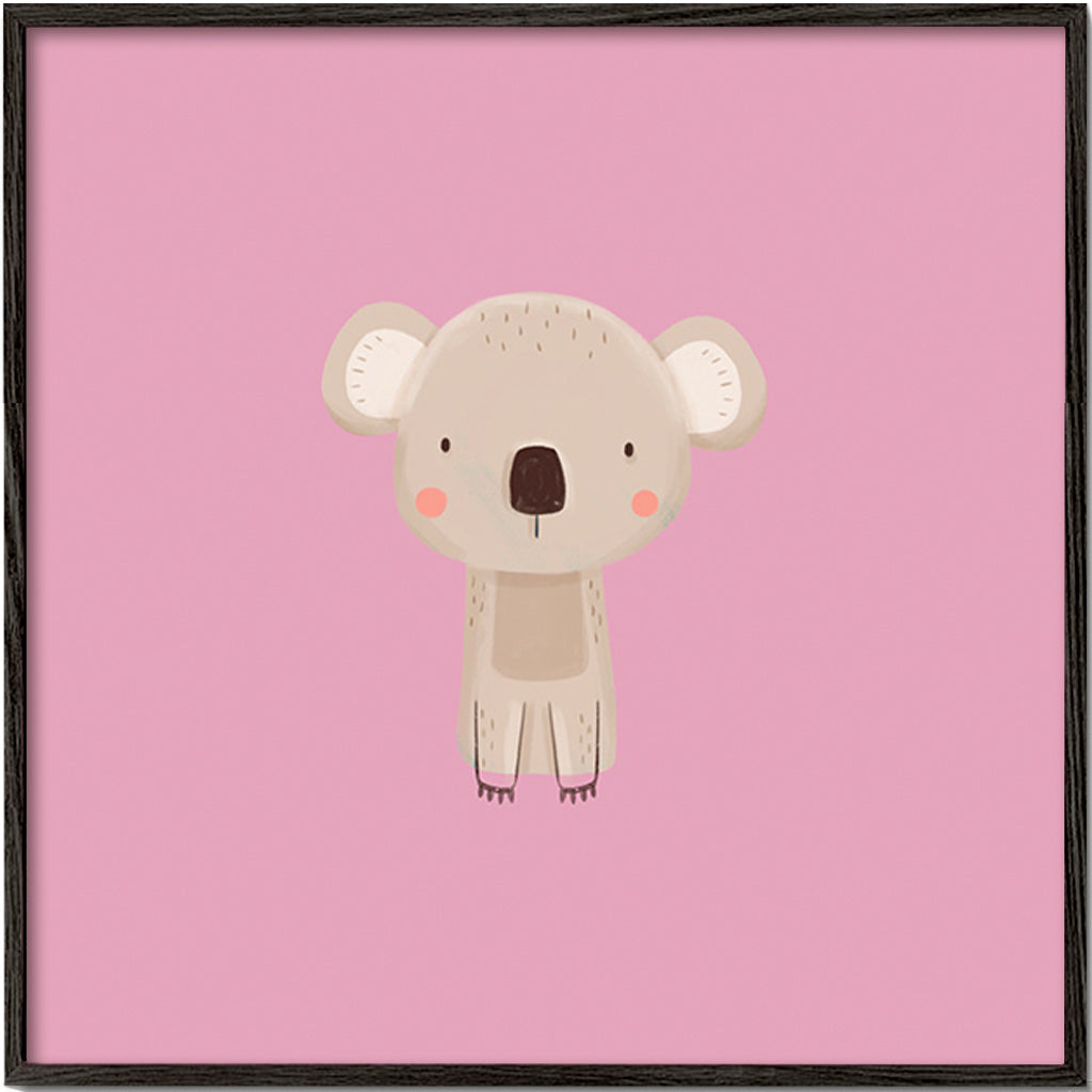 Kinderbild: minimaler rosa Koala