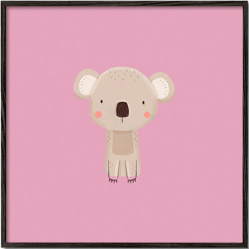 Kinderbild: minimaler rosa Koala