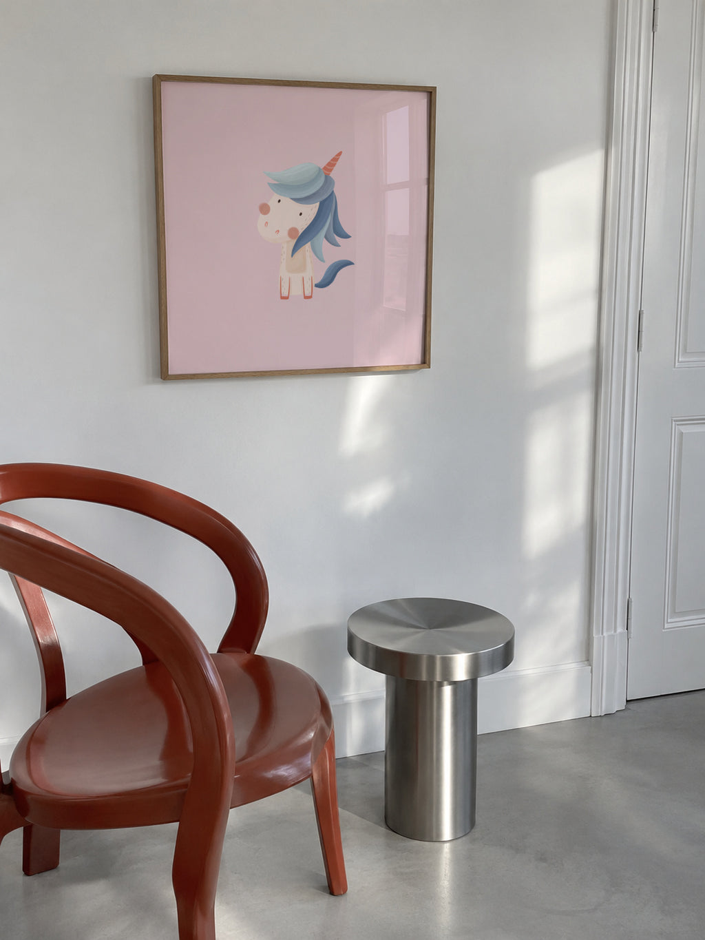 Unicorn - Framed poster in an interior