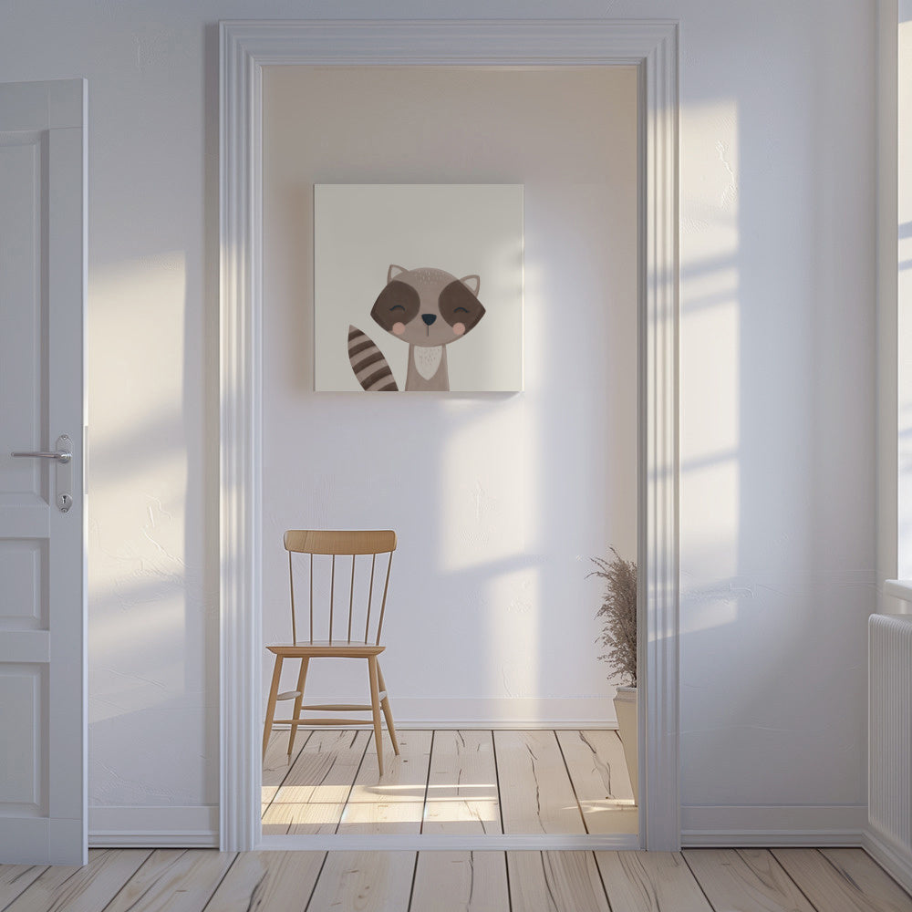 Sweet mapache - Unframed canvas in an interior
