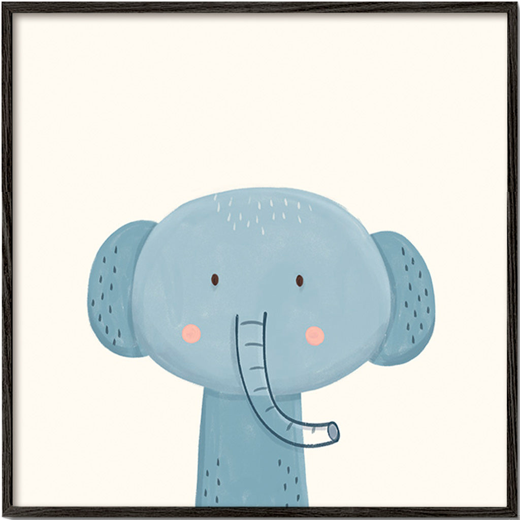 Kinderbild blauer Elefant niedlich
