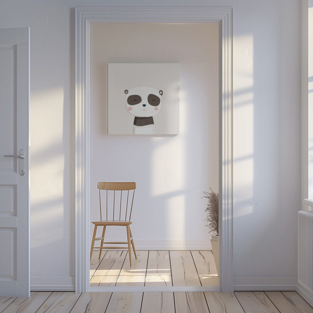 Sweet panda bear - Unframed canvas in an interior