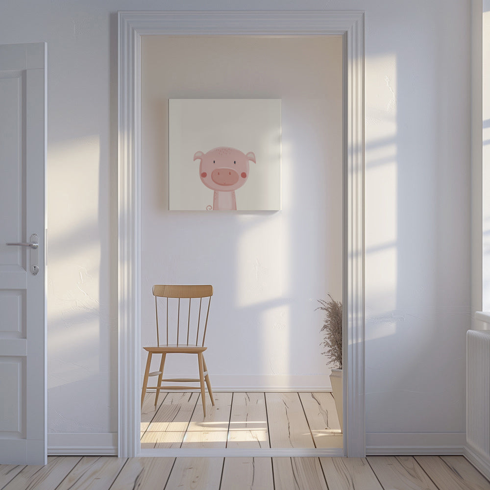 Sweet pig - Unframed canvas in an interior