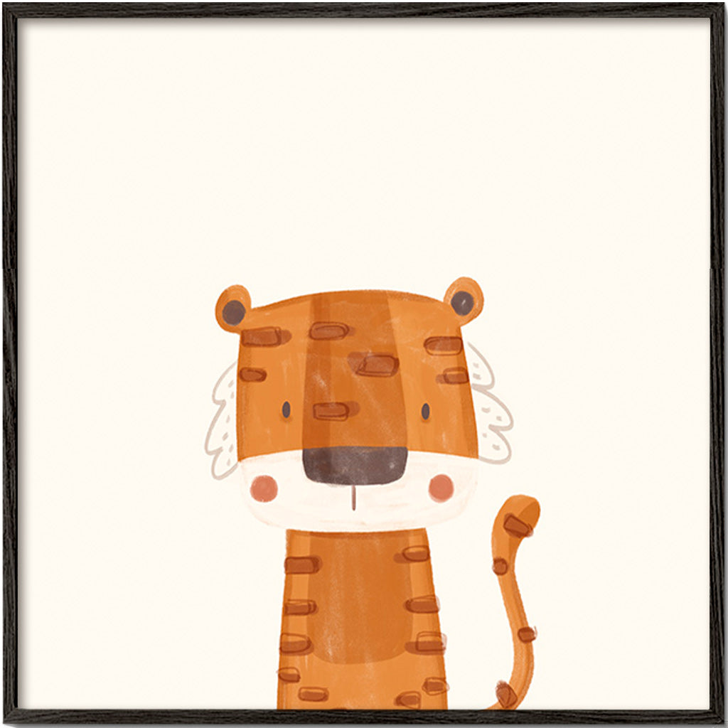 Kinderbild: fröhlicher Tiger