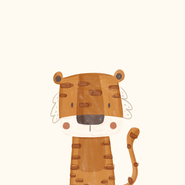 Kinderbild: fröhlicher Tiger