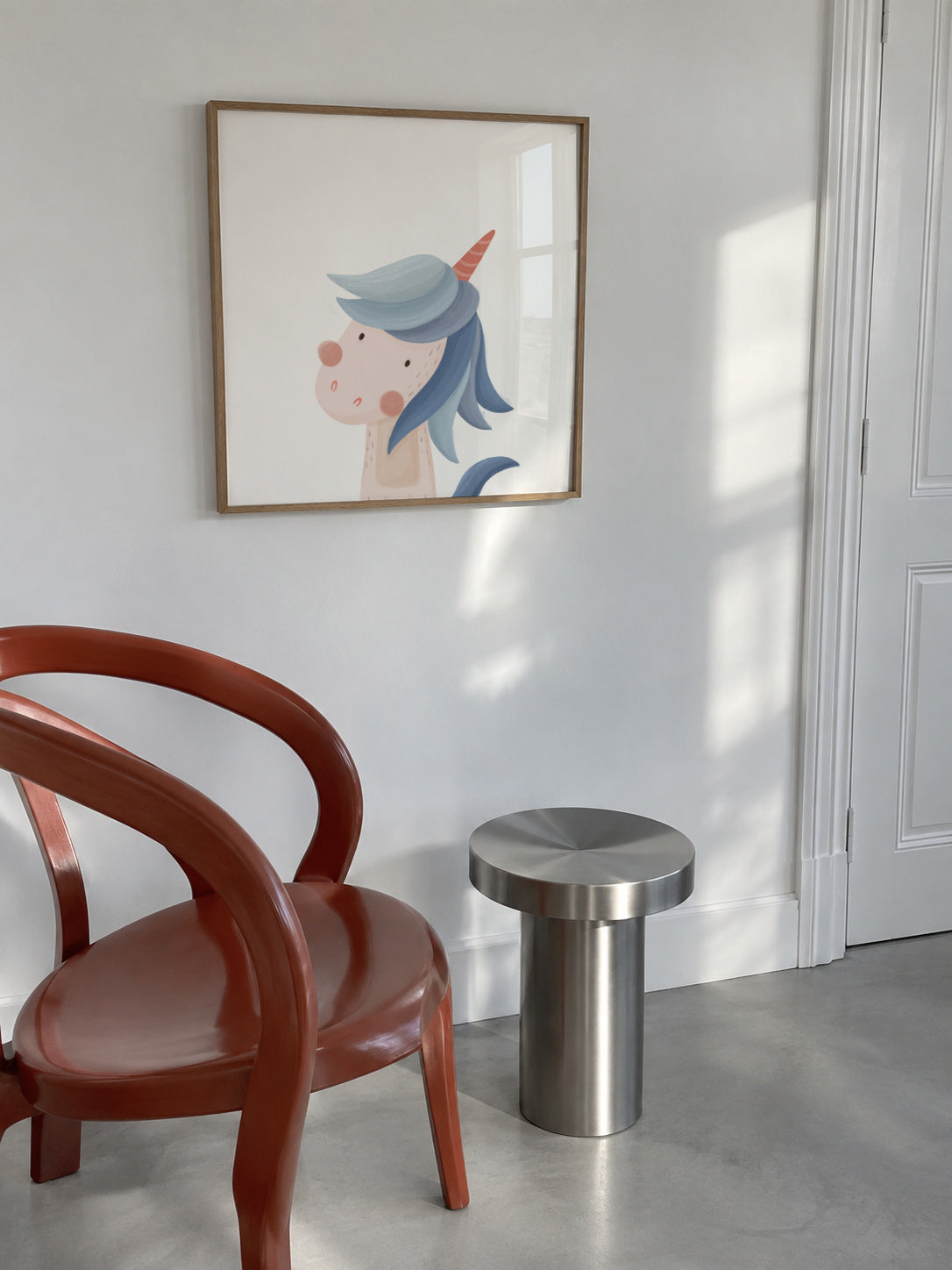 Sweet unicorn - Framed poster in an interior