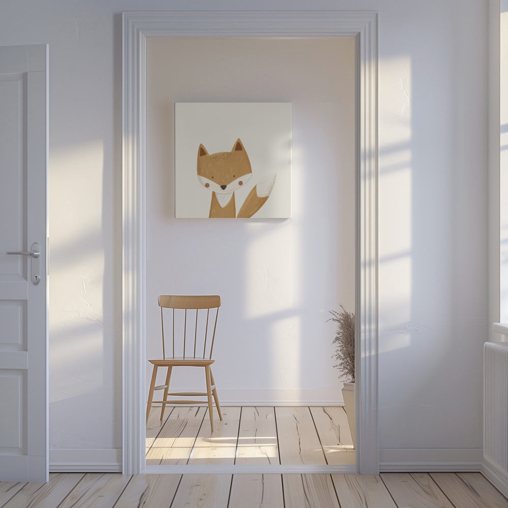 Sweet fox - Unframed canvas in an interior