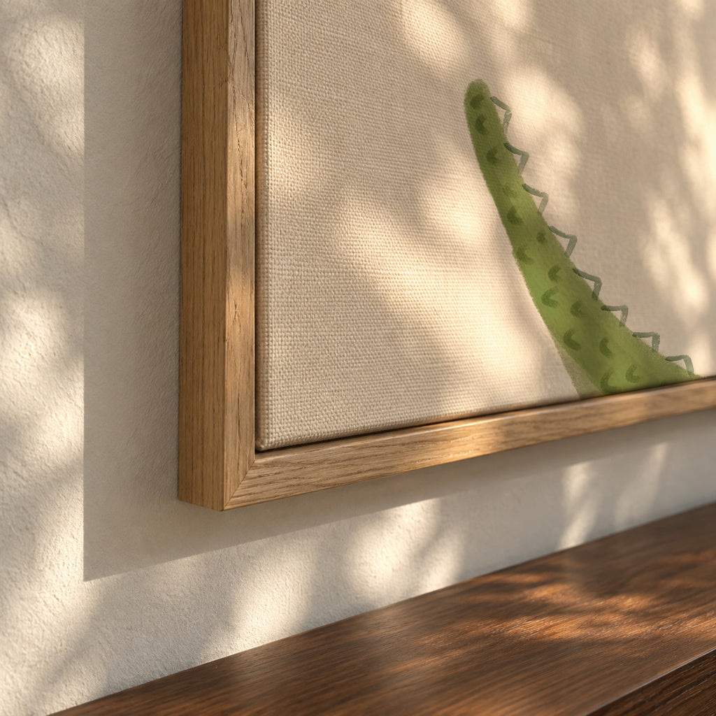 Sweet crocodile - Framed canvas detail