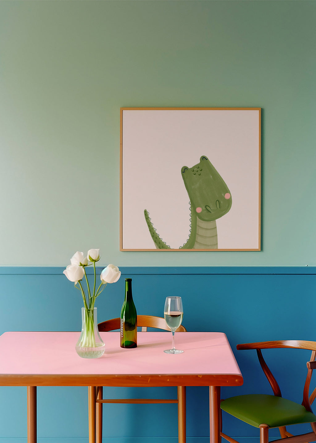 Kinderbild lächelndes Krokodil