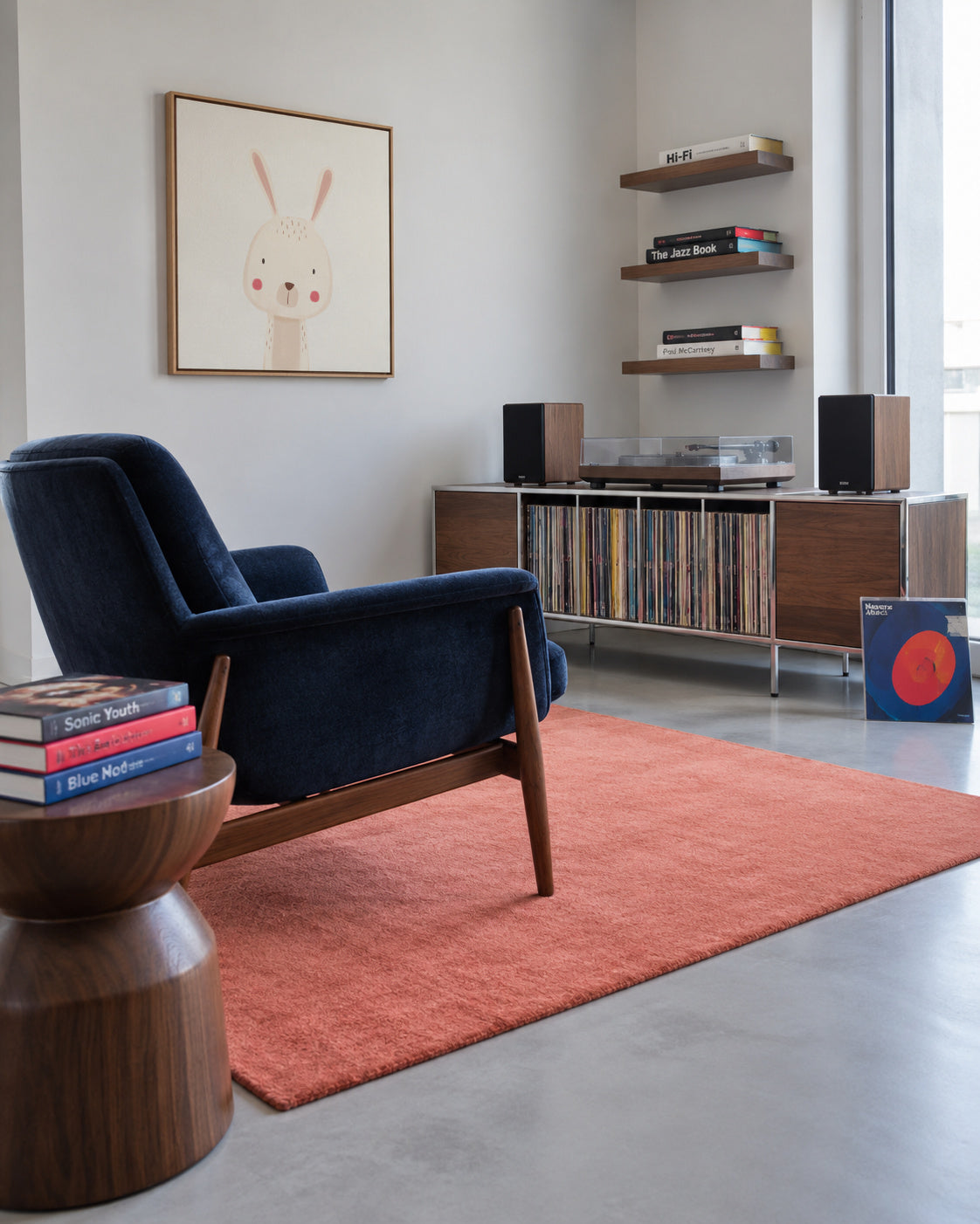 Sweet rabbit - Framed canvas in an interior