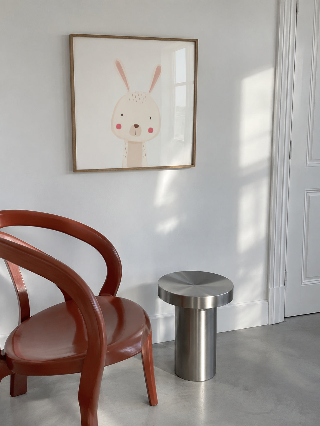 Sweet rabbit - Framed poster in an interior