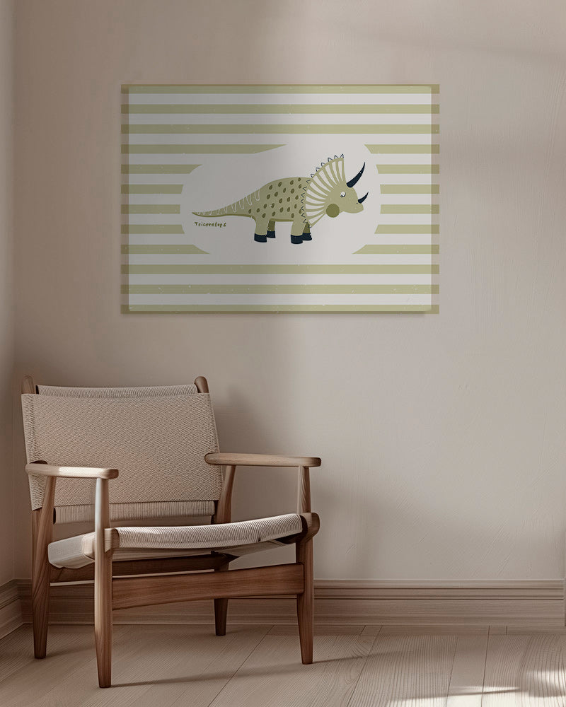 Kinderbild Triceratops grün