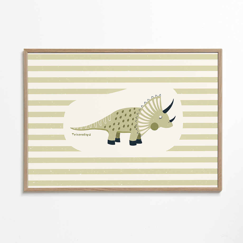 Kinderbild Triceratops grün