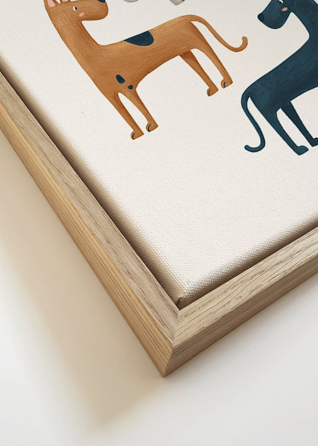 Kunstwerk mit drei Hunden