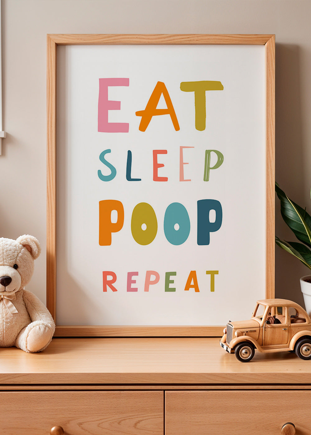 Verspielter typografischer Kinderdruck