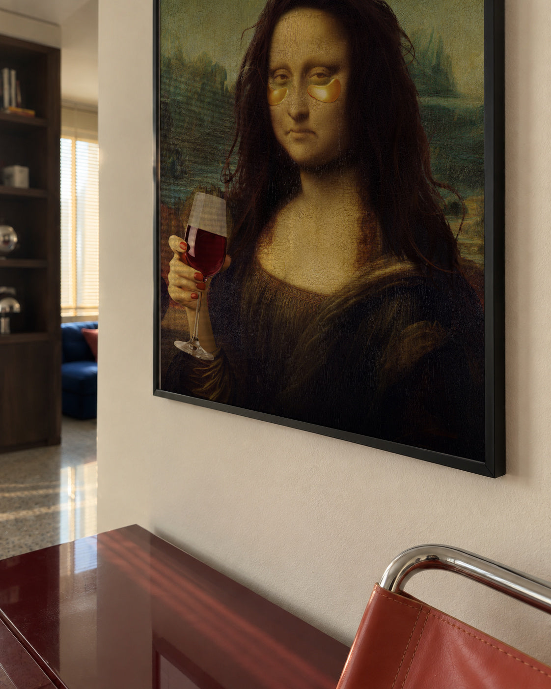 Monday Lisa - Framed poster in an interior