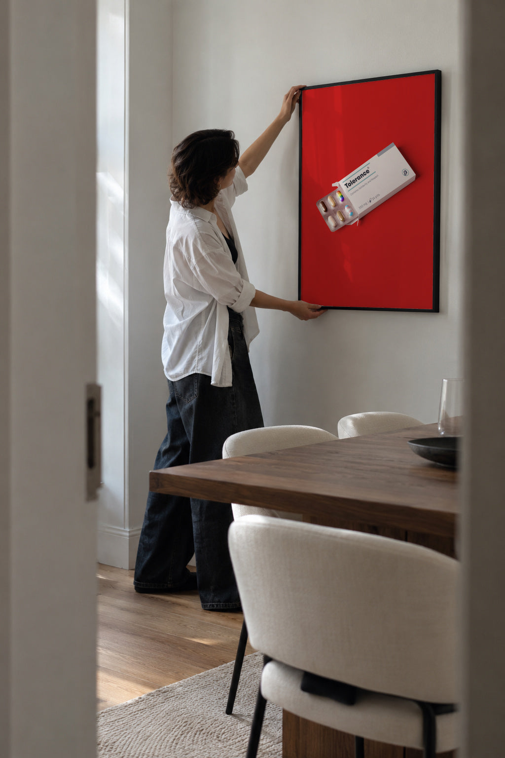 Tolerance Pills - Framed poster in an interior