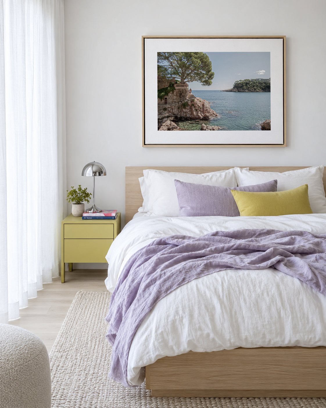 Costa Brava X - Framed canvas in an interior