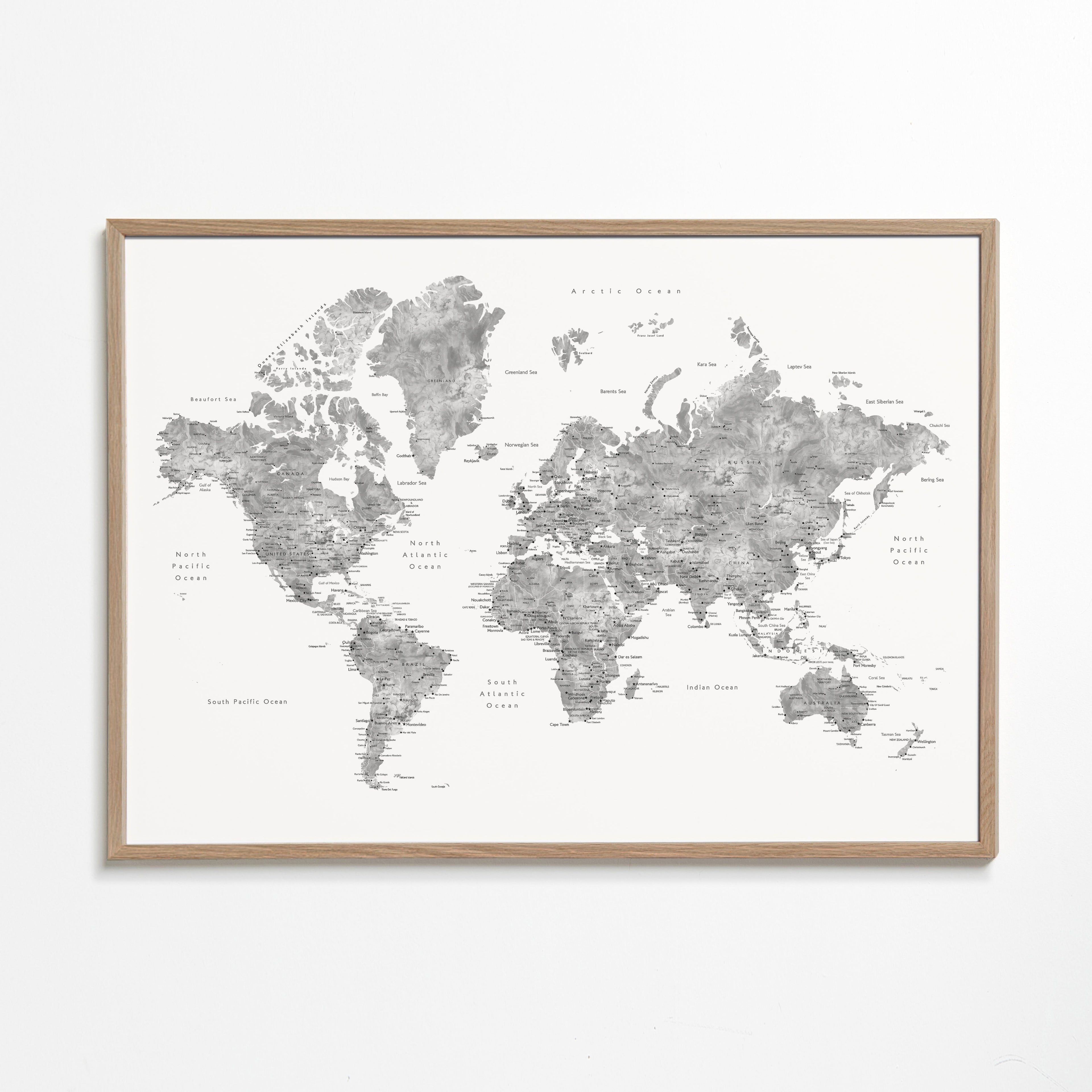 Jimmy detailed world map with cities