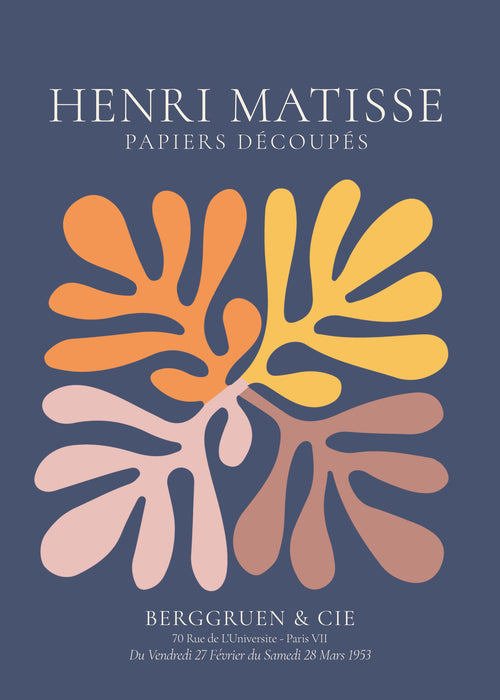 Henri Matisse NAVY papiers découpés I - Unframed art print