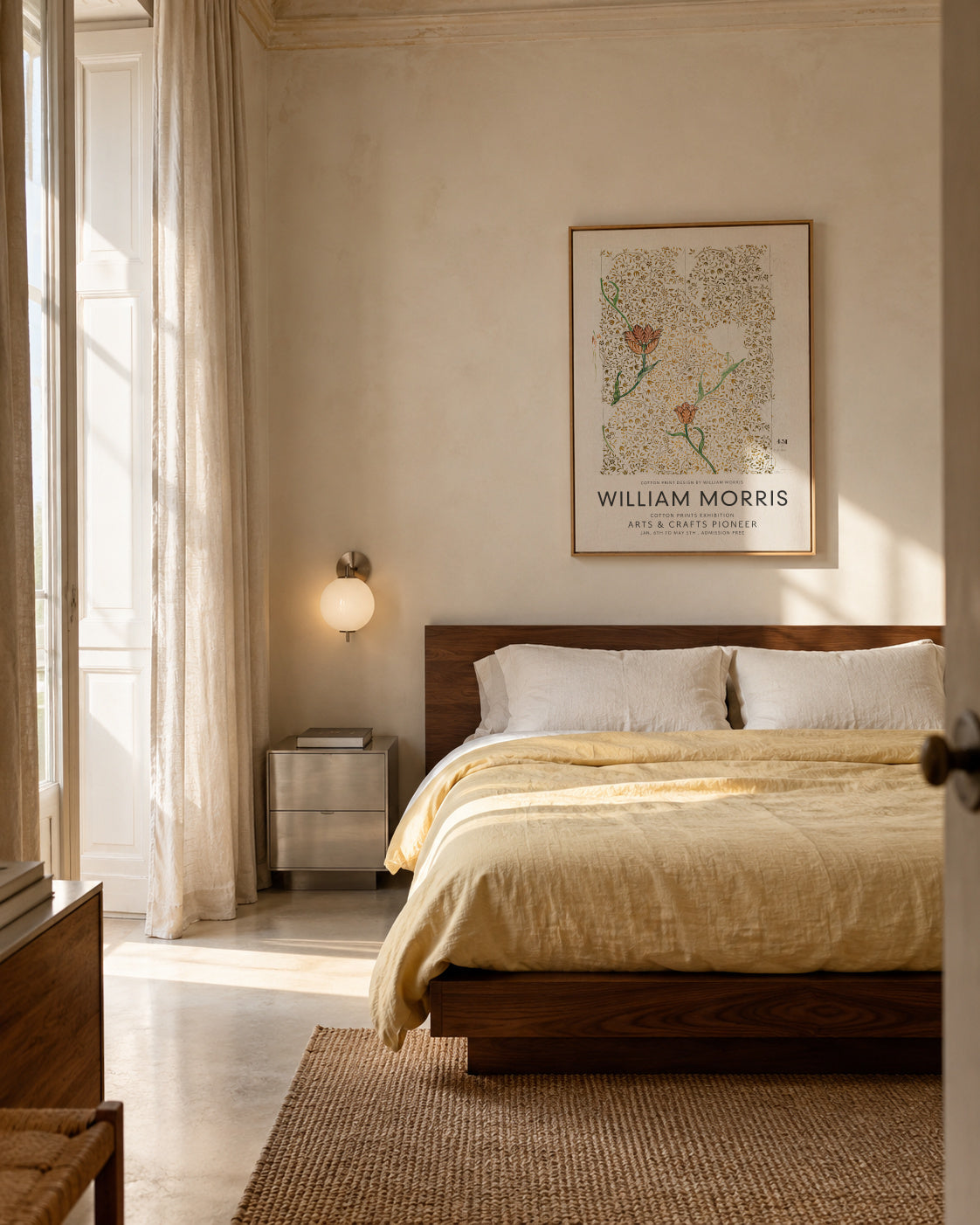 William Morris pattern II - Framed canvas in an interior