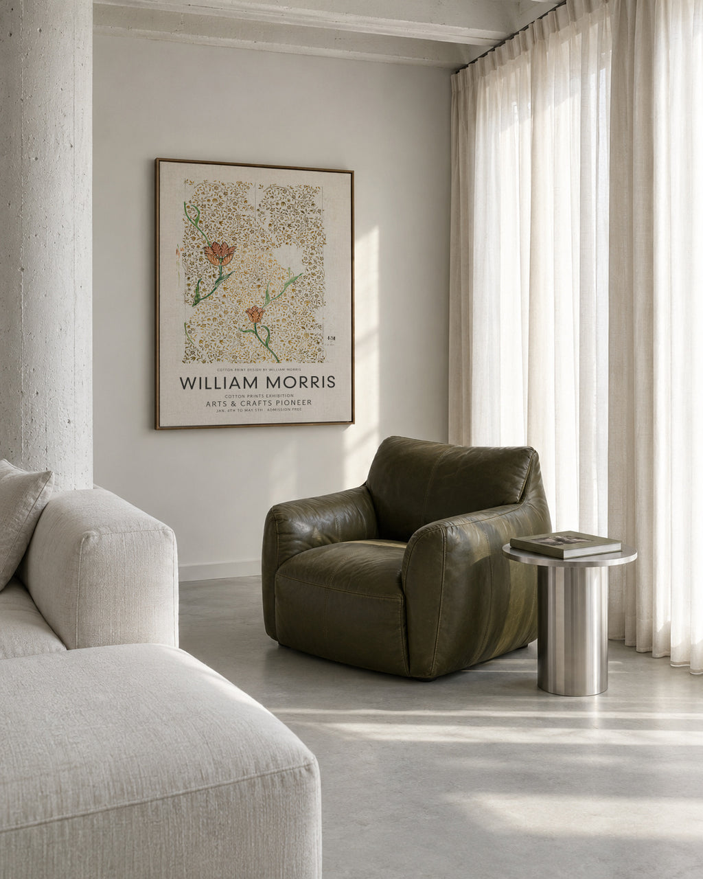 William Morris pattern II - Framed canvas in an interior