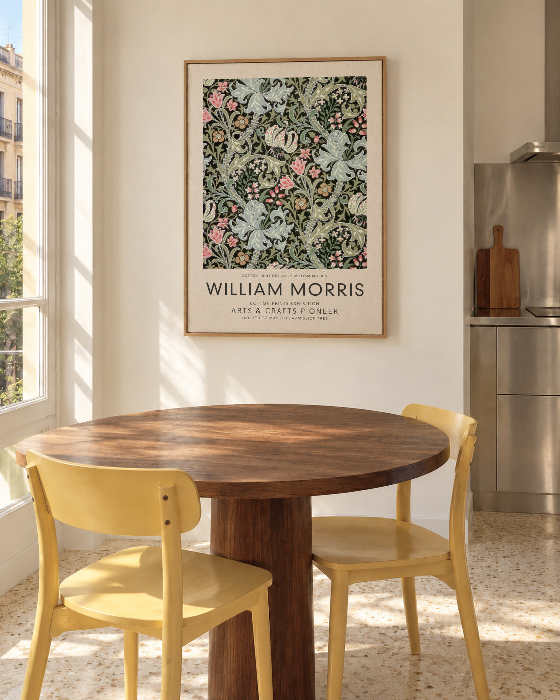 William Morris pattern IX - Framed canvas in an interior