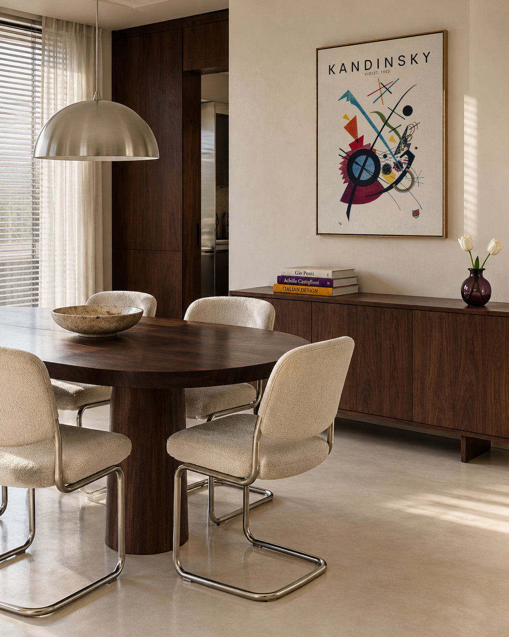 Wassily Kandinsky Violet, 1923 - Framed canvas in an interior