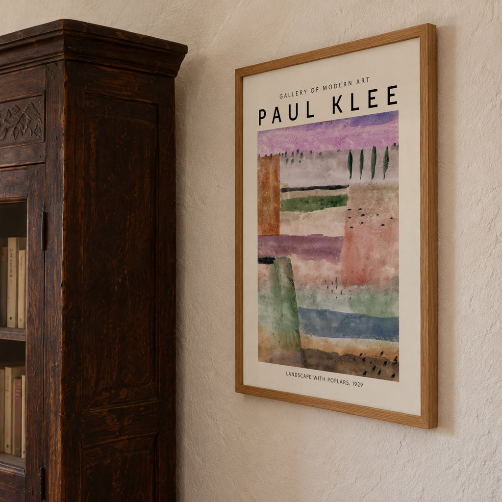 Paul Klee, Landscape with Poplars 1929 - Framed poster detail