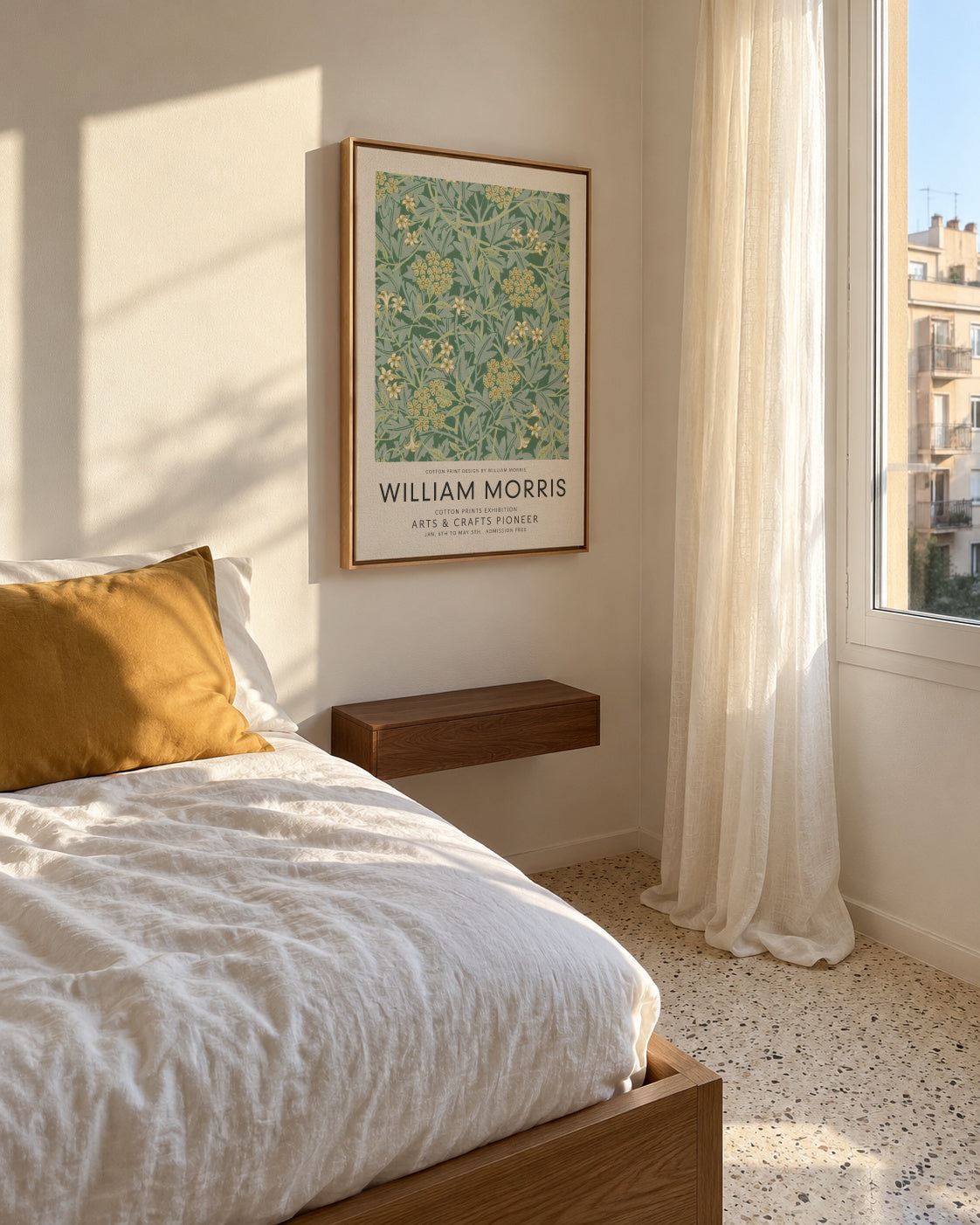 William Morris pattern VIII - Framed canvas in an interior