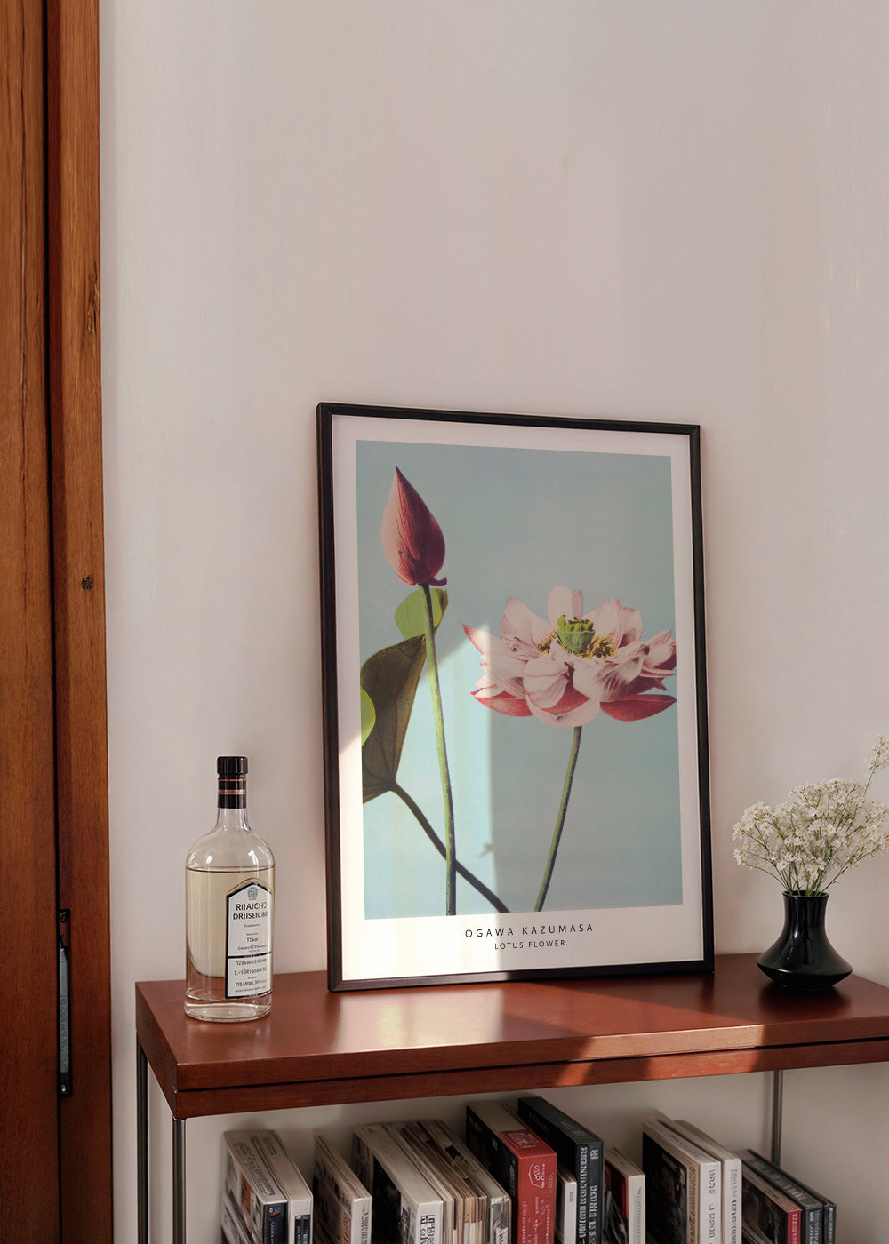 Ogawa Kazumasa Lotus Flowers - Framed poster in an interior