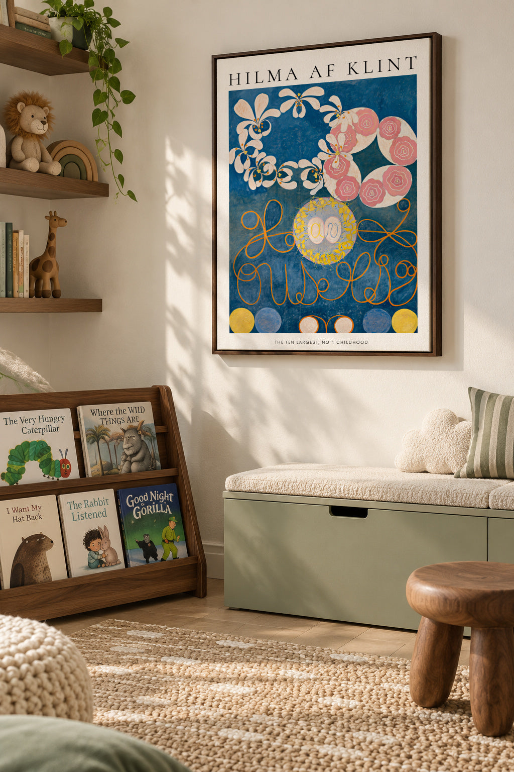 Hilma af Klint The Ten Largest - No 1 Childhood - Framed canvas in an interior